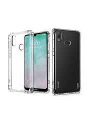 Huawei Y7 2019 Transparent Crystal Shockproof TPU Bumper Cell Mobile Phone Case Cover, Clear