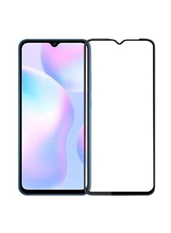 Xiaomi Redmi 9 Active Full-Screen Tempered Glass Screen Protector, Black/Clear