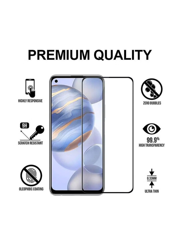 Oppo Reno 5 Pro 5G Full Glue Edge-to-Edge Mobile Phone Tempered Glass Screen Protector, Clear