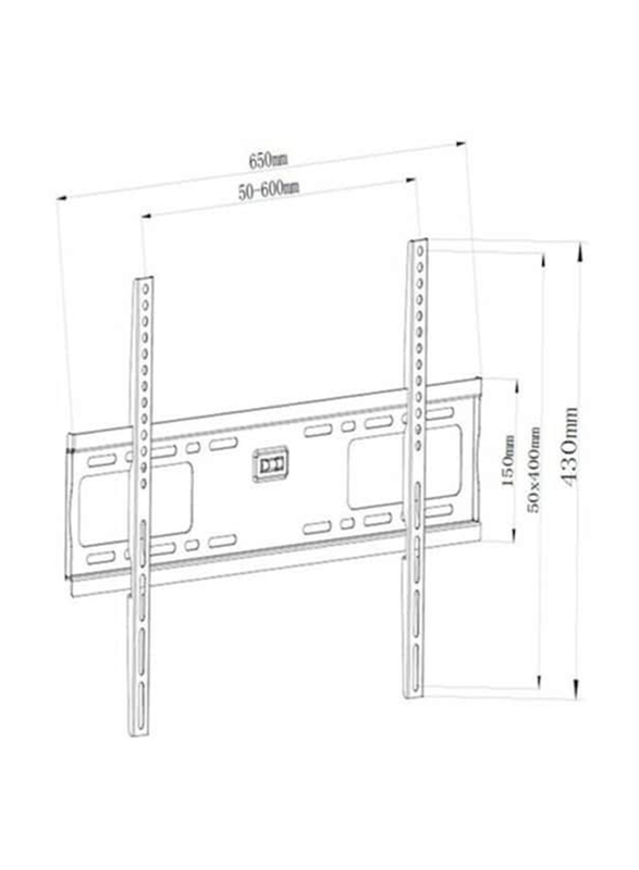 Skill Tech Fixed Type TV Wall Mount, Sh 65F, Black