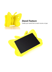 Apple iPad Generation 9th/8th/7th 10.2/10.5 Inch Kids EVA Foam Shockproof Kickstand Butterfly Lightweight Tablet Case Cover, Yellow