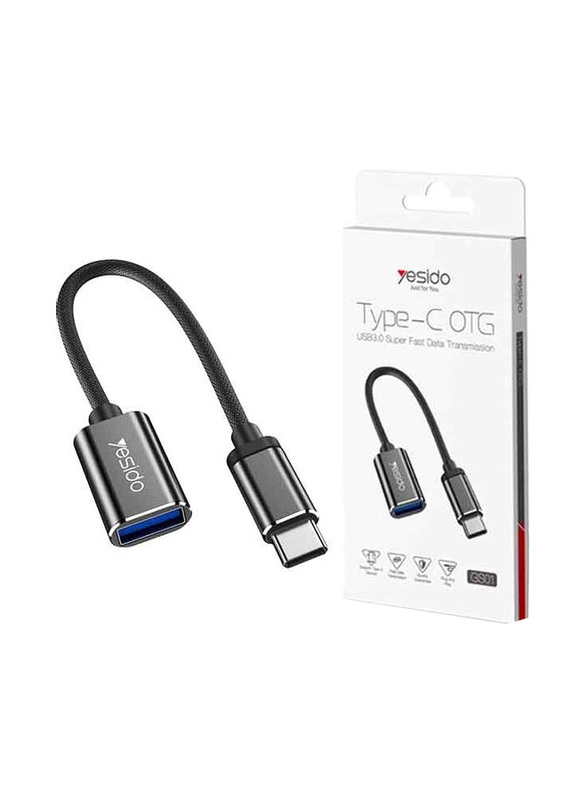 Yesido Type -C OTG Super Fast USB 3.0 Data Transmission, Black