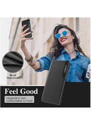Case Me Protective Windows Smart View Flip Foldable Kickstand Case Cover for Huawei P60/P60 Pro, Black