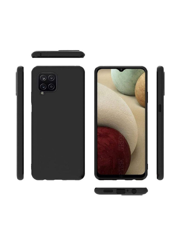 Samsung Galaxy M22 4G Soft Slim Fit Silicone Matte Mobile Phone Case Cover, Black