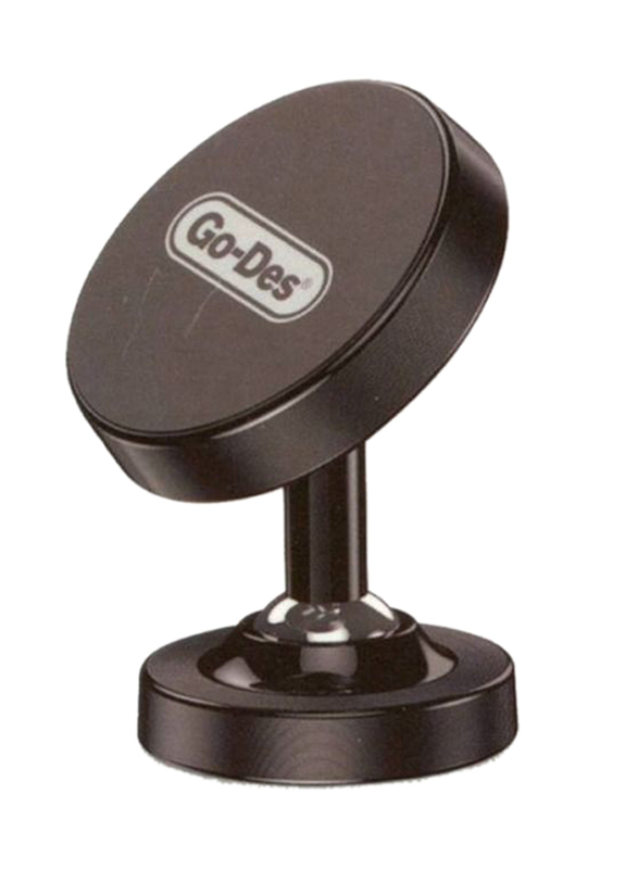 Go-Des Adjustable Dashboard Magnetic Car Phone Holder Mount, Black