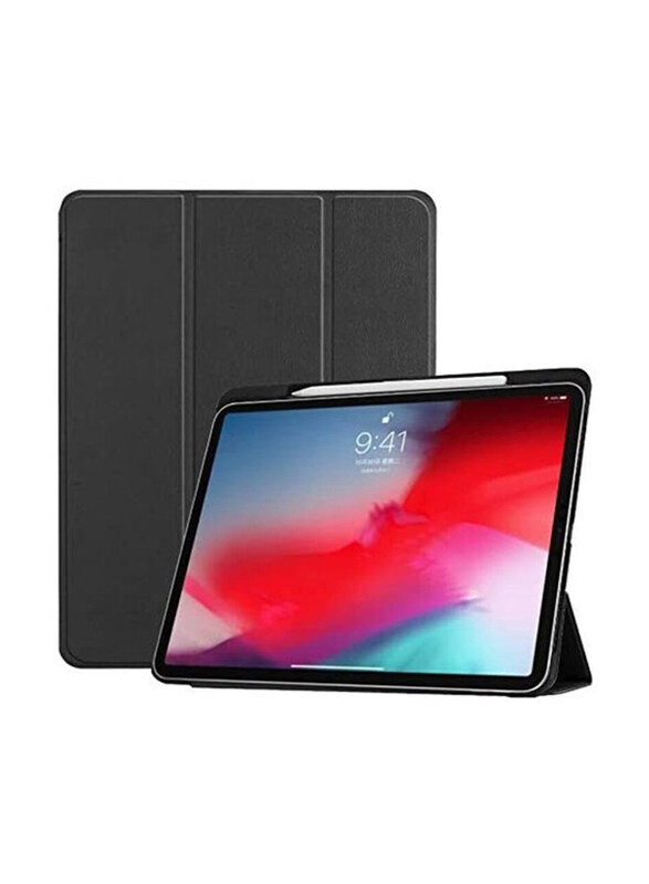 

Skeido Apple iPad Pro 11 (2018) Smart Tablet Flip Case Cover With Pencil Holder Funda Slim Stand Shell, Black