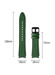 Leather Replacement Band Compatible with Samsung Galaxy Watch 4, Green
