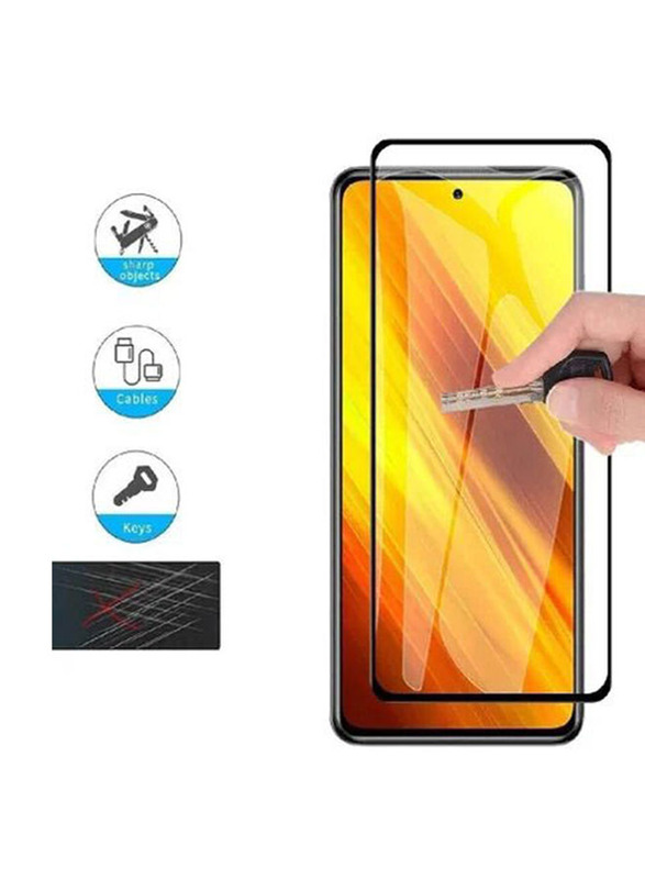 Xiaomi Redmi Note 11 Pro Anti-Scratch Tempered Glass Screen Protector, Black/Clear