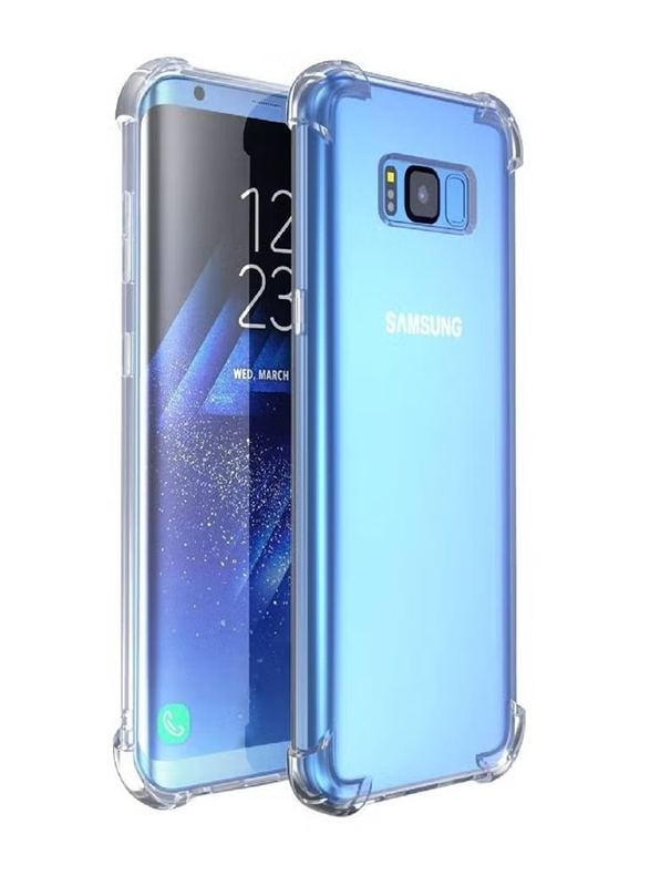 Samsung Galaxy S8 Plus Soft Silicone Shockproof Anti-Scratch Protective Bumper Shell Corner Mobile Phone Case Cover, Clear