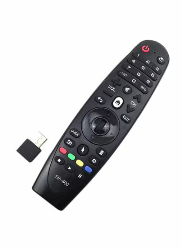 

Generic Sr-600 TV Remote Control for LG Smart TV without Voice Function, Black/Red/Yellow