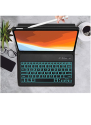 Dux Ducis Protective Wireless Bluetooth English Keyboard Cover With Pencil Holder, Black