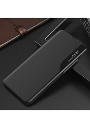 Oppo Reno 9 Pro Protective Smart View Flip Mobile Phone Case Cover, Black
