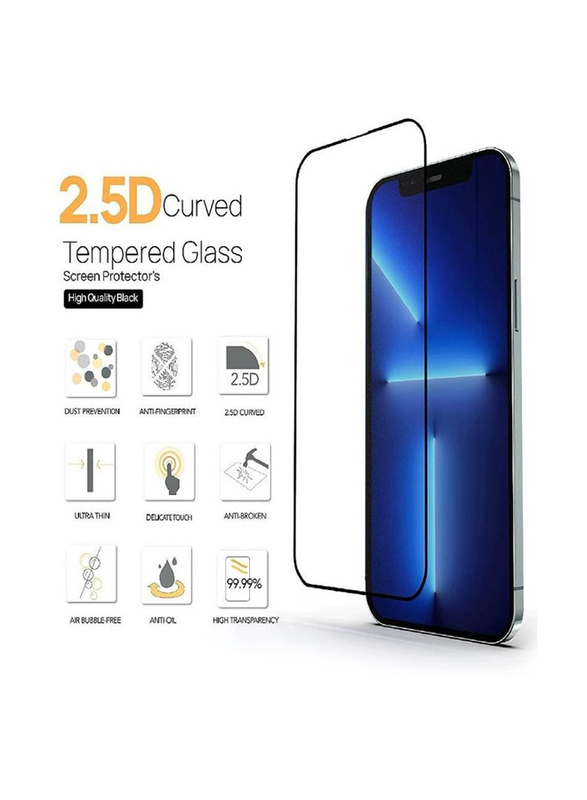 Apple iPhone 14 Plus 9D Full Coverage Anti-Scratch Tempered Glass Mobile Phone Screen Protector, Clear