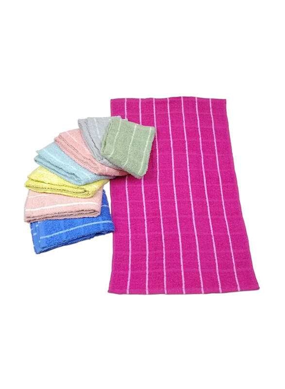 

Lushh 8-Piece Highly Absorbent Terry Kitchen Towel, Multicolour