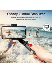 Universal Selfie Stick Gimbal Stabilizer 360 Rotation Tripod with Wireless Remote Portable Phone Holder, Grey