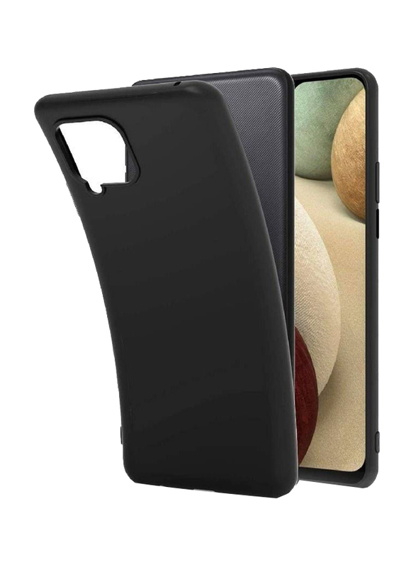 Samsung Galaxy M22 4G Soft Slim Fit Silicone Matte Mobile Phone Case Cover, Black