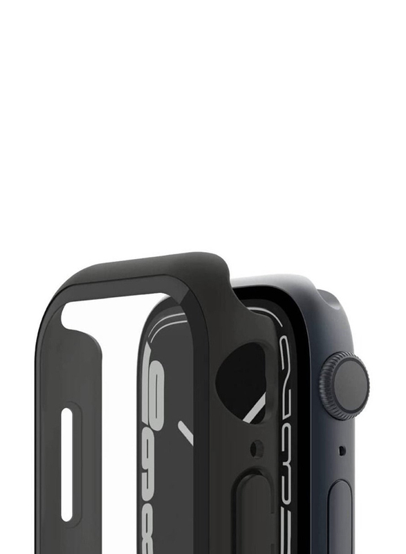 Soft Silicone Protector Case for Apple Watch Series 7 45mm, Black