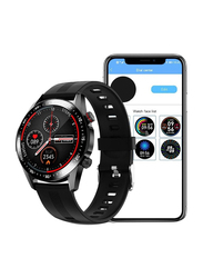 LW 46mm Full Touch Screen Smartwatch with Smart Reminder, Heart Rate, Sleep Monitor, IP67 Waterproof Fitness & Bluetooth Voice Call, Black