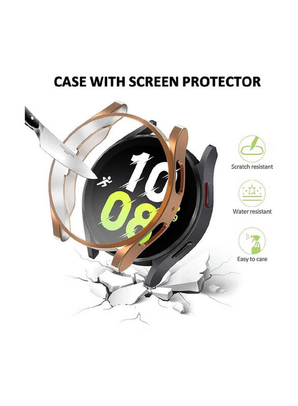 ZooMee Protective Ultra Thin Soft TPU Shockproof Case Cover for Samsung Galaxy Watch 4 40mm, Rose Gold