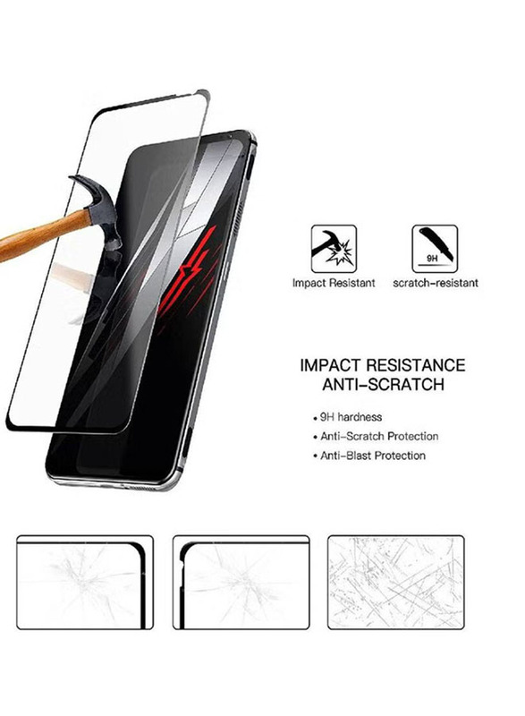 ZTE Nubia Red Magic 6s Pro Full Coverage HD Anti-Scratch Bubble-Free Mobile Phone Tempered Glass Screen Protector, Clear