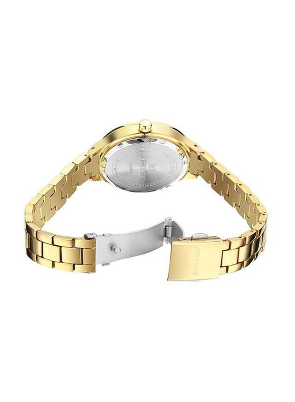 Curren Analog Watch for Women with Alloy Band and Water Resistant, 9015, Gold