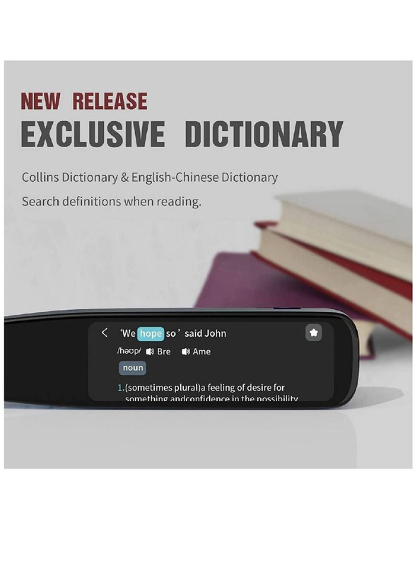 Newyes Scan Reader Translation Pen 112 Language Portable Translator OCR Scanner, Black