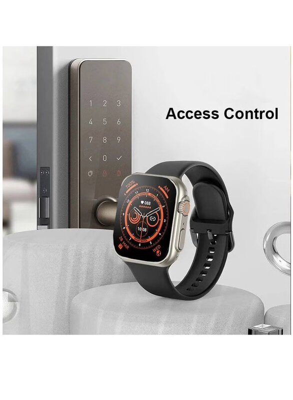 Series 8 49mm Bluetooth Wireless Charge Fitness Smartwatch, Black