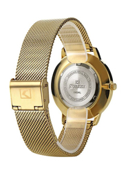 Curren Analog Wrist Watch for Unisex with Stainless Steel Band, Water Resistant, 9024, Gold-Gold