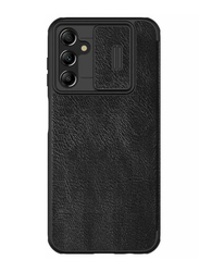 Nillkin Samsung Galaxy A24 4G Qin Leather Mobile Phone Flip Case Cover With Slide Camera Protection, Black