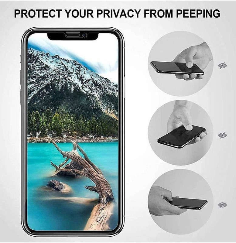 Privacy Anti-Spy Tempered Glass Screen Protector for Apple iPhone 11 Pro, Black