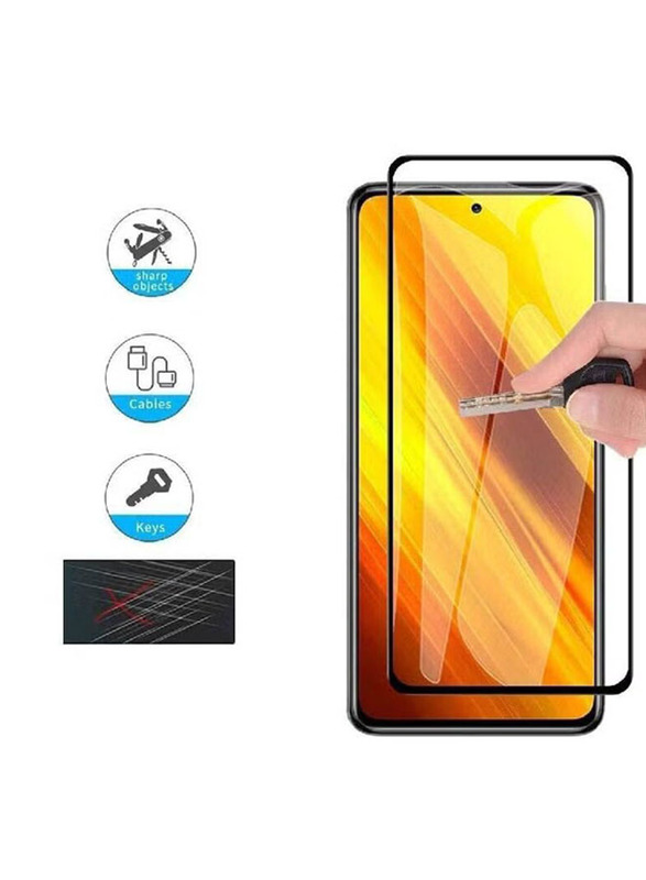 Xiaomi Poco X3 NFC 3D Curved Full Glue Mobile Phone Tempered Glass Screen Protector, Clear