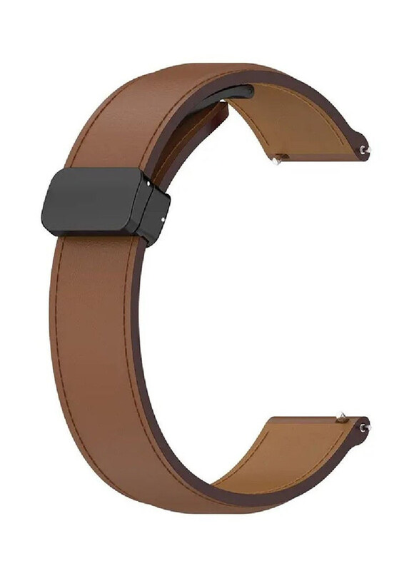 

Perfii Genuine Cow Leather Watch Strap 22mm Folding Buckle Wristband for Huami Amazfit GTR 4/GTR 4 Pro/GTR 3/GTR 3 Pro/GTR2/GTR2E, Brown