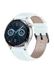 Genuine Leather Replacement Strap for Huawei Watch GT3, Light Blue