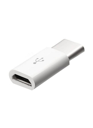 USB Type-C Adapter, USB Type-C to Micro USB Micro for Smartphones/Tablets, White