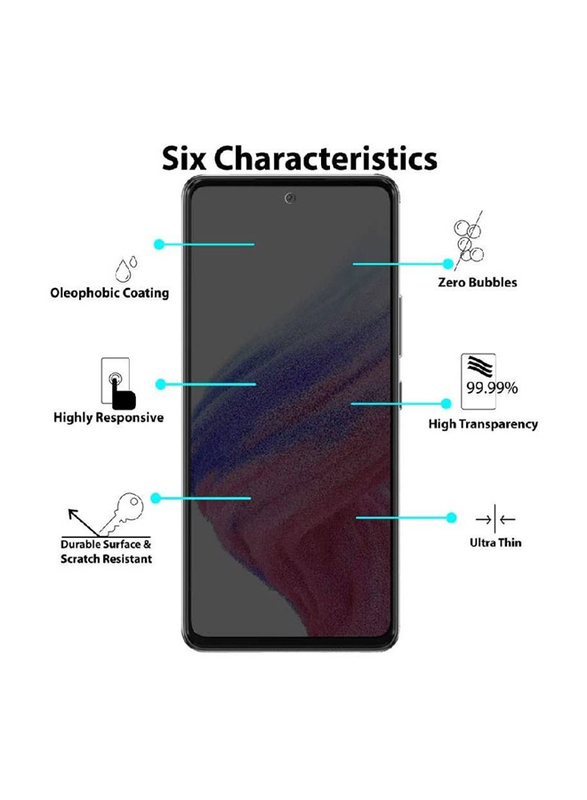 Samsung Galaxy A53 5g Privacy Tempered Glass Screen Protector, Clear