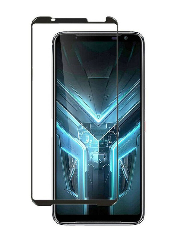 

Generic Asus ROG Phone 6 Full Coverage Anti Scratch Tempered Glass Screen Protector, Clear/Black