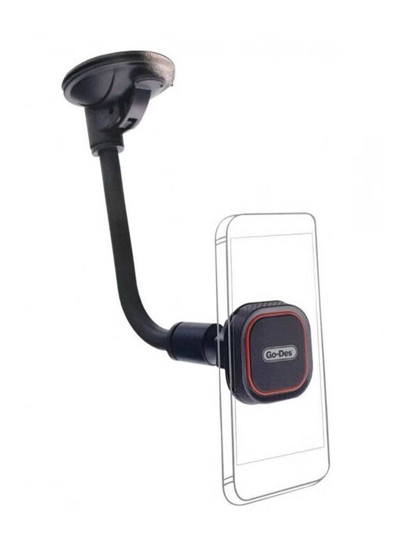 

Go-Des Flexible 360 Degree Long Arm Windshield Rotating Mount Car Phone Holder, GD-HD651, Black