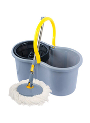 Esqube Elegant 360 Degree Spin Mop Bucket Set, Grey