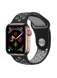Sport Replacement Wrist Strap Band for Apple Watch 38/40mm, Black/Gold