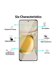 Huawei P50 Pro HD Full Coverage Ultra Slim Tempered Glass Screen Protector, Black/Clear