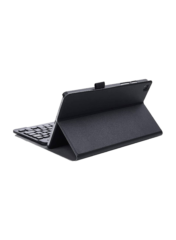 Dux Ducis Leather Stand Detachable Wireless Bluetooth Keyboard Cover Case for Samsung Galaxy Tab A7 Lite 8.7-Inch, Black