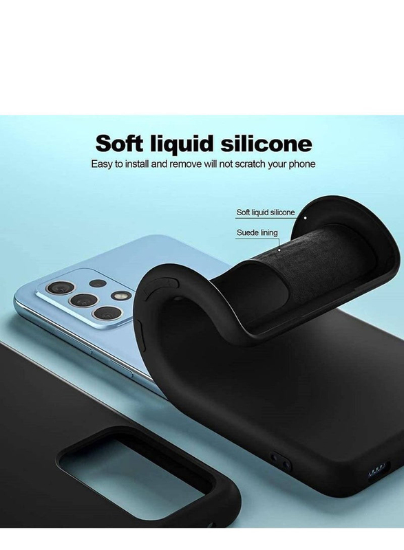 Soft Silicone Protective Case Cover for Samsung Galaxy A72 4G, Black