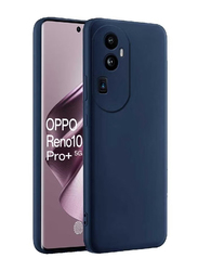 ZooMee Oppo Reno 10 Pro Plus 5G Protective Liquid Silicone Rubber Camera Protection Ultra Slim Mobile Phone Back Case Cover, Blue