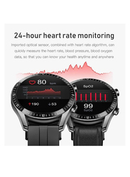 LW 46mm Sports And Business Smartwatch with Ip67 Waterproof & Pedometer for Android iOS, Black