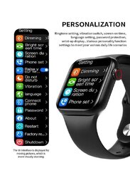 HW HW12 1.57 inch Square Screen Heart Rate Monitoring Bluetooth Android Smartwatch, Black