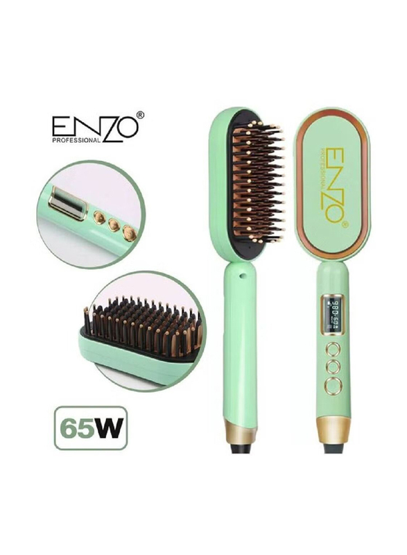 Enzo Professional Advanced Straight Hair Comb, Light Green