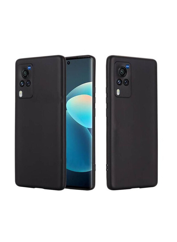 

Generic Vivo X60 Protective Soft Silicone Bumper Mobile Phone Case Cover, Black