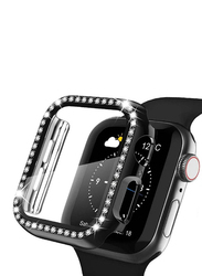 Diamond Watch Cover Guard Shockproof Frame for Apple Watch 41mm, Black