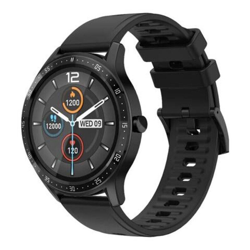 Full Touch Screen Round Watch With Heart Rate Monitor, Black