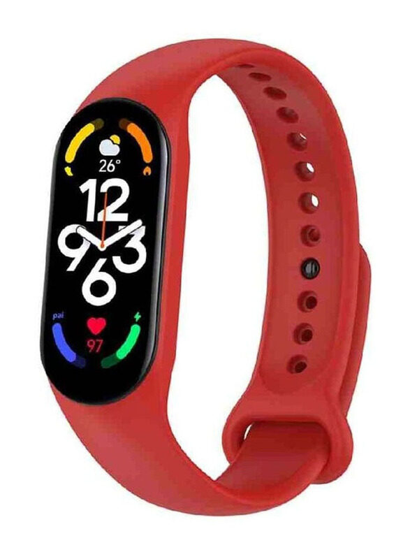 

Generic Replacement Soft Silicone Strap for Xiaomi Mi Band 7, Red